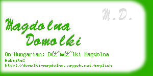 magdolna domolki business card